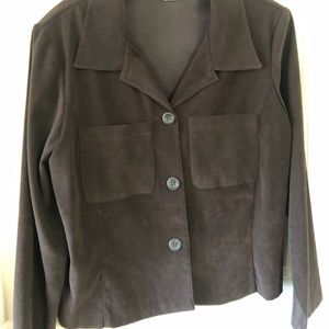 Brown, Faux Suede Top. Women’s SZ M!